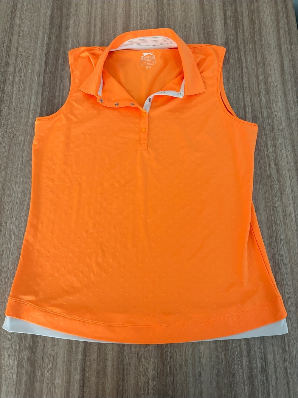 Slazenger Golf Sleeveless Tank Top Orange Women’s Size Large NWT